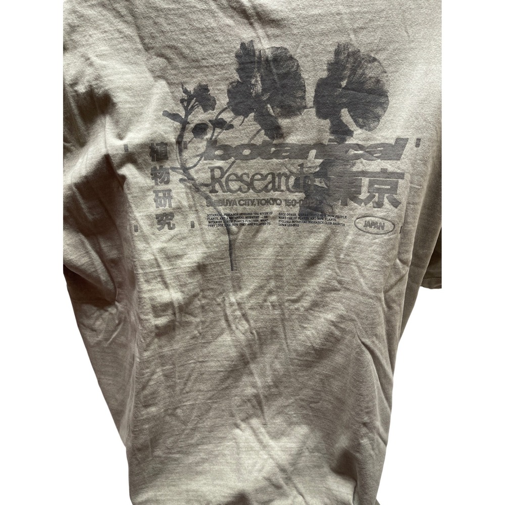 ASOS Mens Botanical Research Tokyo‎ Graphic T-Shirt Sage Green Oversized XL - Picture 3 of 5